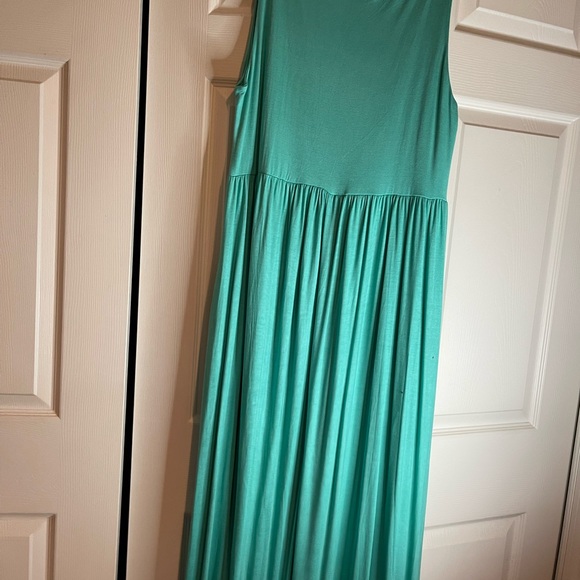 Rags & Coutures Sleeveless Summer Teal Maxi Dress. XL - Picture 2 of 3